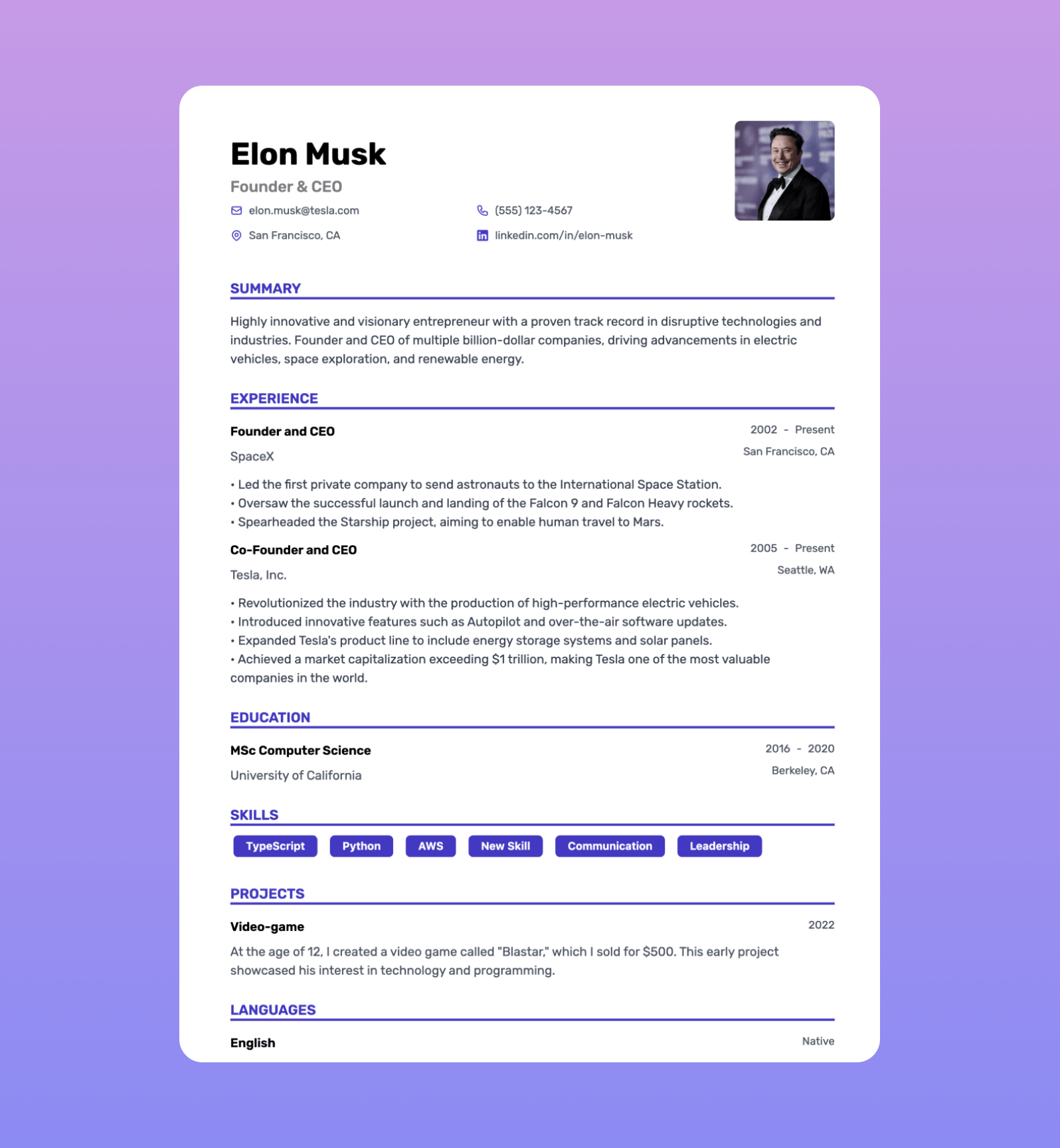 Professional Resume Template